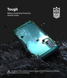 OnePlus Nord CE 5G Case | Fusion-X - A rugged phone case resting on dark, rocky debris with military-grade drop protection text.