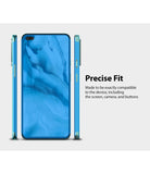 OnePlus Nord Screen Protector | Dual Easy Film - OnePlus Nord Screen Protector - Front and side views of a blue smartphone showing a precise screen protector fit.