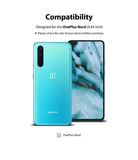 OnePlus Nord Screen Protector | Dual Easy Film - OnePlus Nord Screen Protector - A teal OnePlus Nord phone shown from front and back with compatibility text above.