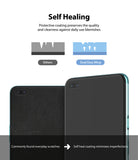OnePlus Nord Screen Protector | Dual Easy Film - OnePlus Nord Screen Protector - Diagram showing self-healing film removing scratches compared to standard screen protectors.