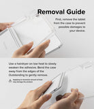 Outstanding | Tablet Stand - Instructions for removing a tablet case using a hairdryer to soften the adhesive.