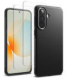 [Bundle] Galaxy A57 | Onyx - Black phone case and screen protector for Galaxy A57 shown from front and back angles.