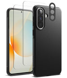 [Bundle] Galaxy A57 | Onyx - Black phone case, screen protector, and camera lens cover for Samsung Galaxy A57.
