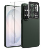 [Bundle] Galaxy S26 Ultra | Onyx - Green phone case, screen protector, and camera lens cover for Galaxy S26 Ultra.