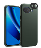 [Bundle] Google Pixel 10a Case | Onyx - Google Pixel 10a Case | Onyx - Dark green phone case shown from front and back with a separate camera lens protector.