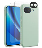 [Bundle] Google Pixel 10a Case | Onyx - Google Pixel 10a Case | Onyx - Mint green phone case with screen protector and camera lens cover for Google Pixel 10a.