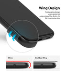Google Pixel 4a Screen Protector | Dual Easy Film - Close-up of a screen protector wrapping around a phone edge.
