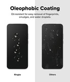 Poco F7 Screen Protector | Easy Slide Tempered Glass - Poco F7 Screen Protector - Comparison showing water beading on a clean Ringke screen versus smudged screen on others.