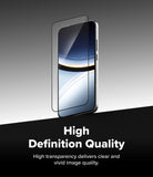 Poco F7 Screen Protector | Easy Slide Tempered Glass - Poco F7 Screen Protector - Tempered glass hovering over a smartphone screen against a gradient background with text overlay.