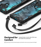 Redmi K30 Pro / Poco F2 Pro Case | Fusion-X - Blue camo phone cases with black bumpers and detachable lanyard straps.