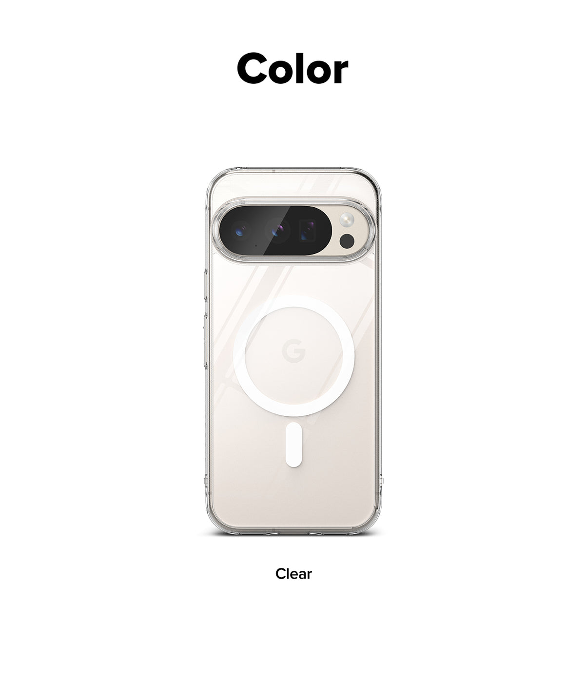 Google Pixel 10 Pro XL Case | Fusion Magnetic - Clear phone case with a magnetic ring on the back for a Pixel 10 Pro XL.