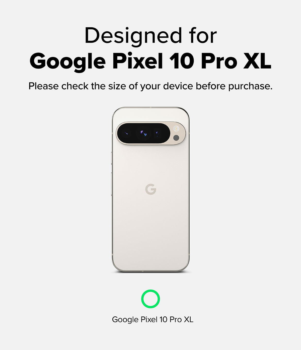 [Bundle] Google Pixel 10 Pro XL Case | Fusion Matte - Bundle: Google Pixel 10 Pro XL Case | Fusion Matte - Back view of a beige Google Pixel 10 Pro XL smartphone.
