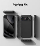 Google Pixel 10 Pro XL Case | Onyx - Multiple views of a black phone case showing front, back, and side profiles.