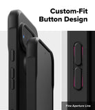 Google Pixel 10 Pro XL Case | Onyx - Close-up of a black phone case highlighting precise button cutouts and texture.