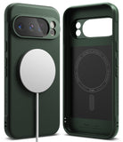 Google Pixel 10 Pro XL Case | Onyx Magnetic - Dark green phone case with magnetic charger and interior branding.