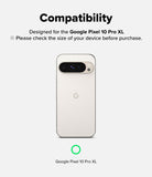 Google Pixel 10 Pro XL Screen Protector | Easy Slide Tempered Glass - Compatibility graphic showing a white Pixel 10 Pro XL phone with a green check.