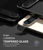 [Bundle] Google Pixel 10 Pro Case | Fusion - Google Pixel 10 Pro Case | Fusion - Tempered glass camera lens protector being applied to a Google Pixel 10 Pro smartphone.