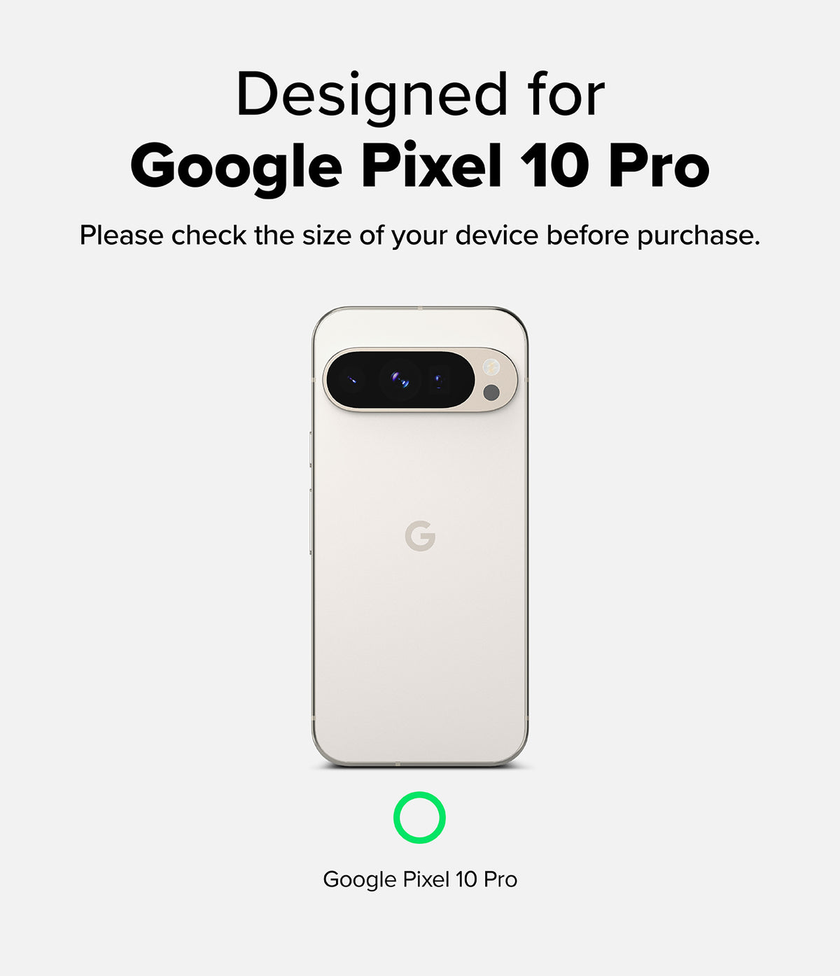 [Bundle] Google Pixel 10 Pro Case | Onyx - Bundle - Google Pixel 10 Pro phone shown with text confirming compatibility and a green checkmark icon.