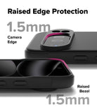 Google Pixel 10 Pro Case | Onyx - Black phone case showing 1.5mm raised edges around the camera and screen for protection.