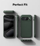 Google Pixel 10 Pro Case | Onyx - Dark green phone case shown from multiple angles against a light gray background.