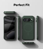 Google Pixel 10 Pro Case | Onyx Magnetic - Dark green phone case shown from multiple angles with a magnetic ring design.