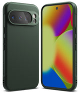 Google Pixel 10 Pro Case | Onyx - Dark green protective phone case shown from back and front with a colorful screen display.