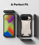 Google Pixel 10 Pro / 10 Case | Fusion-X - Multiple views of a black rugged phone case on a Google Pixel smartphone.