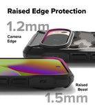 Google Pixel 10 Pro / 10 Case | Fusion-X - Close-up of phone case showing 1.2mm camera edge and 1.5mm screen bezel protection.