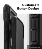 Google Pixel 10 Pro / 10 Case | Fusion-X Magnetic - Close-up of black phone case buttons with fine aperture lines.