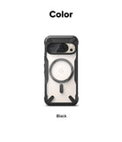 Google Pixel 10 Pro / 10 Case | Fusion-X Magnetic - Black protective phone case with clear back and magnetic ring.