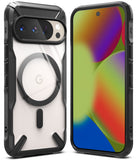 Google Pixel 10 Pro / 10 Case | Fusion-X Magnetic - Rugged black protective case with clear back and magnetic ring.