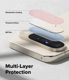 [Bundle] Google Pixel 10 Case | Fusion Matte - Google Pixel 10 Case | Fusion Matte - Exploded view of camera lens protector layers: oleophobic coating, tempered glass, and AB film.