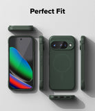 Google Pixel 10 Case | Onyx Magnetic - Dark green phone case shown from multiple angles, highlighting precise cutouts.