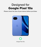 Google Pixel 10a | Camera Glass - Blue Google Pixel 10a smartphone showing the rear camera module and front display.
