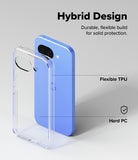 Google Pixel 10a Case | Fusion - Clear hybrid phone case showing flexible TPU edges and hard PC back panel components.
