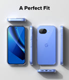 Google Pixel 10a Case | Fusion - Clear protective case shown from multiple angles on a light blue Pixel 10a phone.