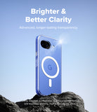 [Bundle] Google Pixel 10a Case | Fusion Magnetic - Google Pixel 10a Case | Fusion Magnetic - Clear magnetic phone case on a rock against a blue sky with text about clarity.