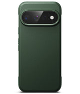 Google Pixel 11 Pro XL Case | Onyx - A dark forest green textured phone case with a raised camera bumper, shown on a clean white background.