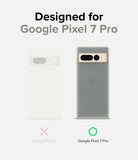 Google Pixel 7 Pro Case | Fusion Matte - Comparison showing a Pixel 7 with a red X and a Pixel 7 Pro with a green check.