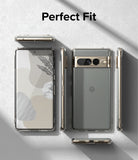 Google Pixel 7 Pro Case | Fusion Matte - Multiple views of a clear phone case on a gold Google Pixel 7 Pro.