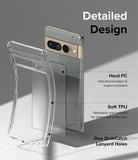 Google Pixel 7 Pro Case | Fusion Matte - Exploded view of phone case showing hard PC back and soft TPU frame.