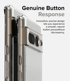 Google Pixel 7 Pro Case | Fusion Matte - Side view of a clear phone case highlighting precise, tactile buttons.