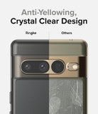 Google Pixel 7 Pro Case | Fusion Matte - Comparison showing a clear Ringke case versus a yellowed, scratched case.