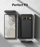 Google Pixel 7 Pro Case | Fusion Matte - Multiple angles of a black phone case showing front, back, and side profiles.