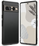 Google Pixel 7 Pro Case | Fusion Matte - Front and back views of a black matte phone case on a Pixel 7 Pro.