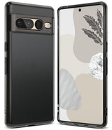 Google Pixel 7 Pro Case | Fusion Matte - Front and back views of a black matte phone case on a Pixel 7 Pro.