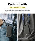 Google Pixel 7 Case | Fusion Matte - Two people wearing Google Pixel 7 phones in matte cases attached to colorful lanyards.