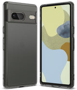 Google Pixel 7 Case | Fusion Matte - Front and back views of a Google Pixel 7 in a matte black protective case.