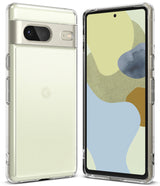 Google Pixel 7 Case | Fusion Matte - Front and back views of a Google Pixel 7 in a clear, matte protective case.