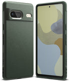 Google Pixel 7 Case | Onyx - Matte dark green protective phone case shown from the back and front with a textured finish.